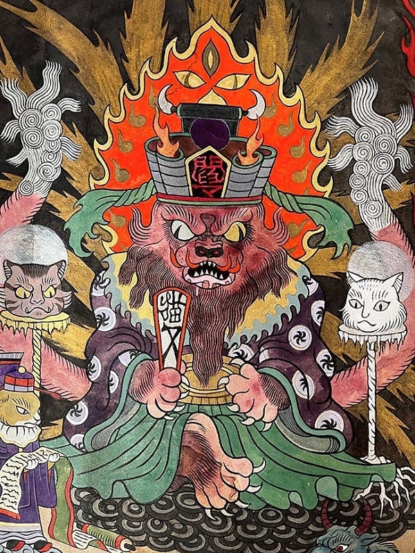 絵／石黒亜矢子　新作「地獄十王図」2022年（部分）