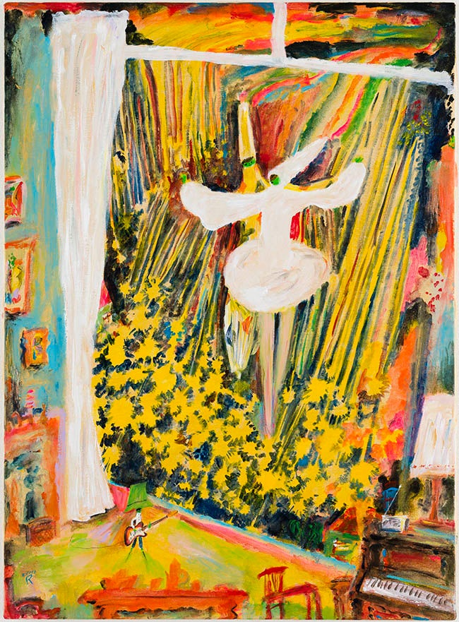 絵／荒井良二「流れ星スパーク奏でよギター」2022年 ©Arai Ryoji