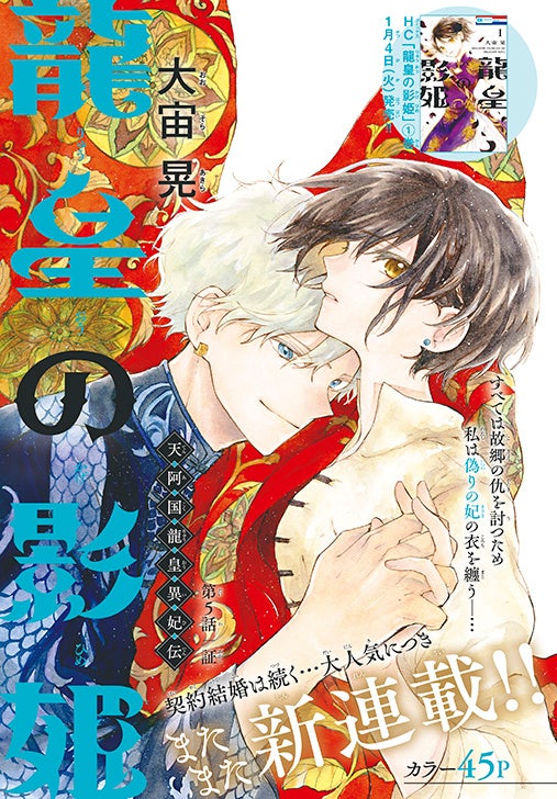カラーつき新連載「龍皇の影姫」（大宙晃）