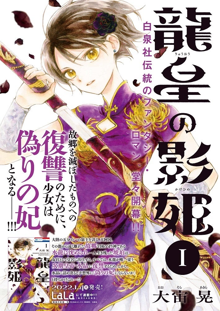 『龍皇の影姫』書店店頭ポスター　©大宙晃／白泉社