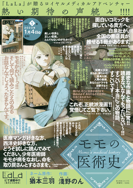 『モモの医術史』1巻書店用ポスター