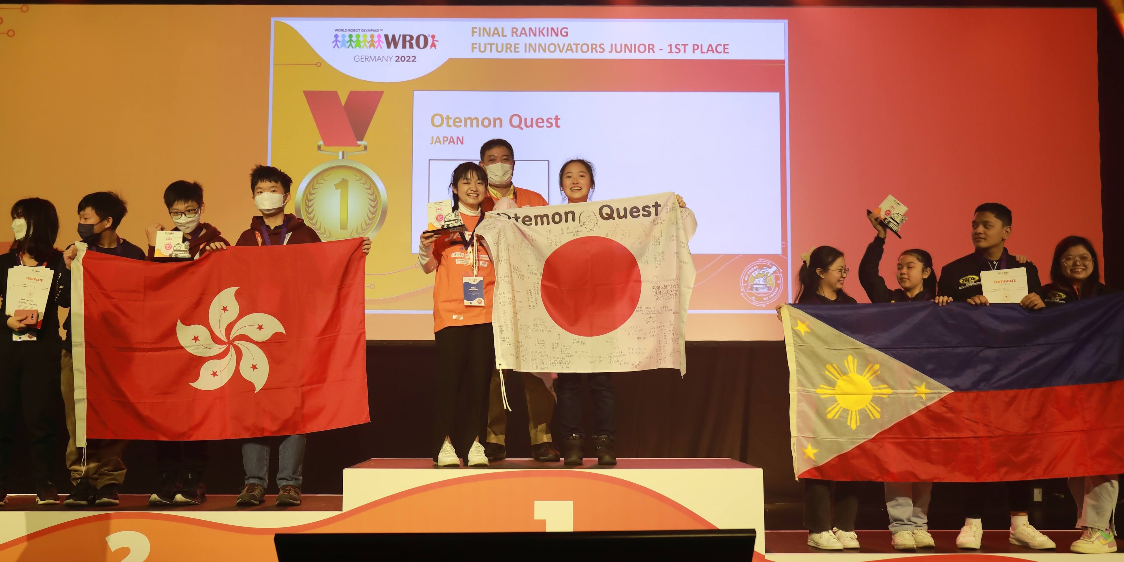 （WRO 2022 ドイツ国際大会）中学生チームが見事金メダル！