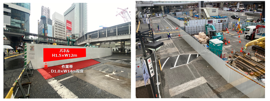 渋谷駅西口の工事現場仮囲い約12メートルの長さにわたり、ライブペインティングによりアートを施します。