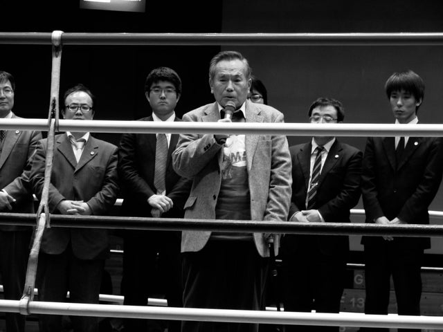 2008年1月、熊本は後楽園ホールで行われた再審開始を目指すイベントに参加。袴田さんは無罪であることを訴えた。