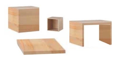 自主編集売場を中心に 全6フロアで使用する木製ツール