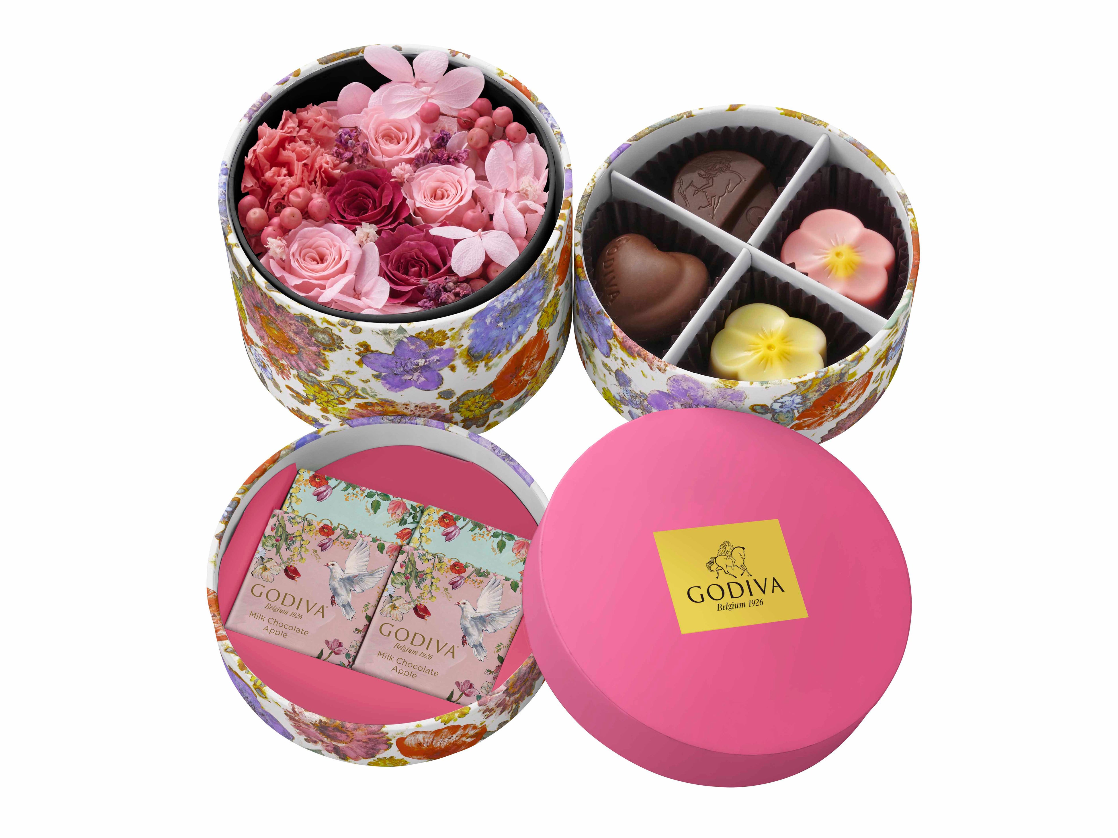 ＜ゴディバ＞ 花咲く春 チョコレート＆フラワーセット  8,250円