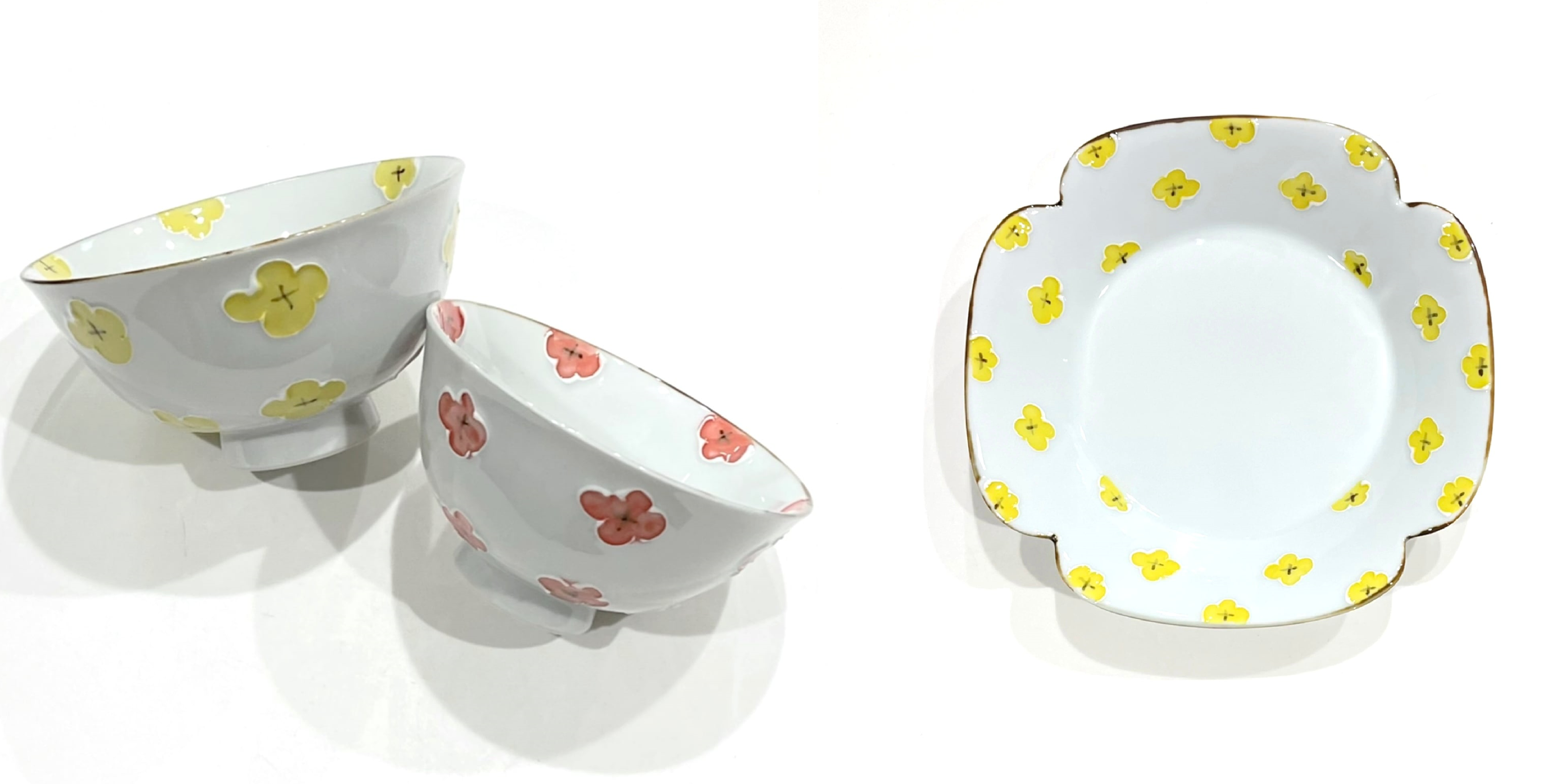 ＜綱具屋＞ 左：茶碗 各1,980円 右：プレート 2,530円