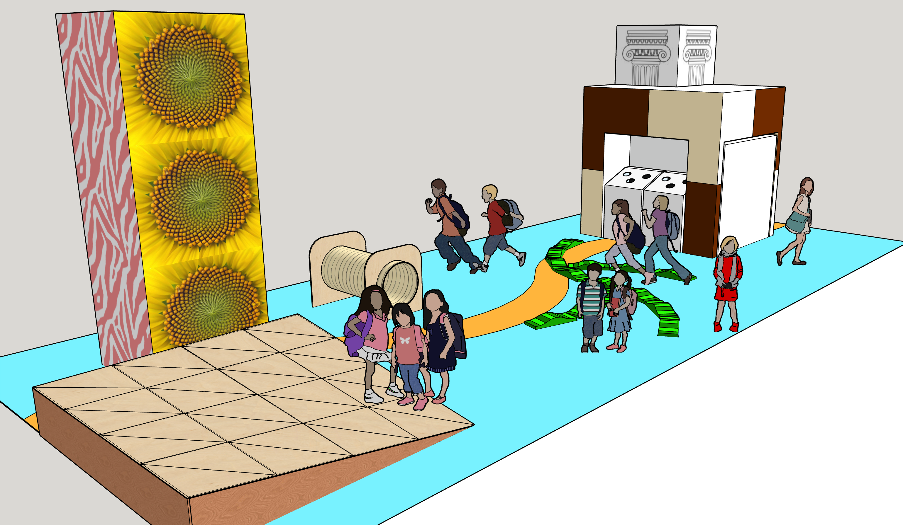 身体的な刺激から感性を育む仕掛けが満載　