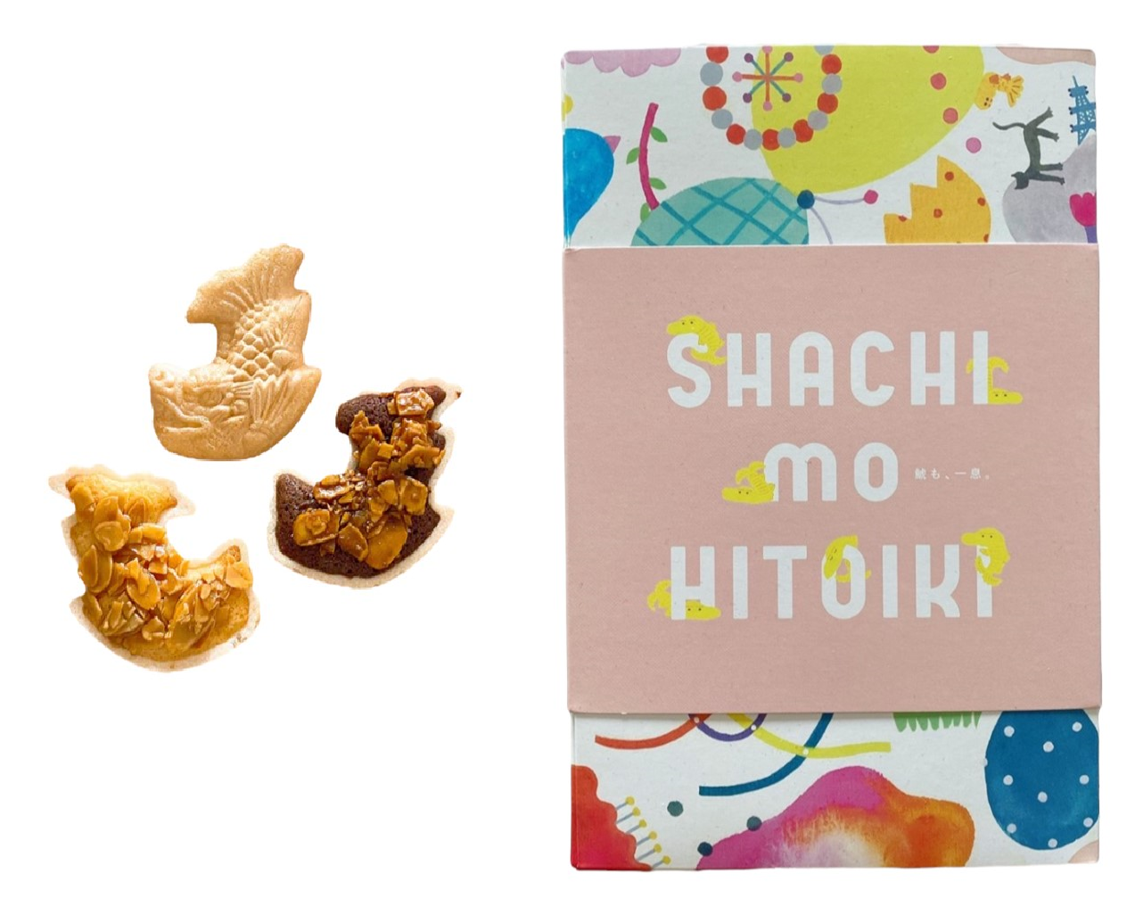 ＜元祖 鯱もなか本店＞ 鯱も、一息。 （6個入） 1,296円 ■地下1階 銘菓百選　※ジェイアール名古屋タカシマヤ限定　※2022年4月新発売の商品