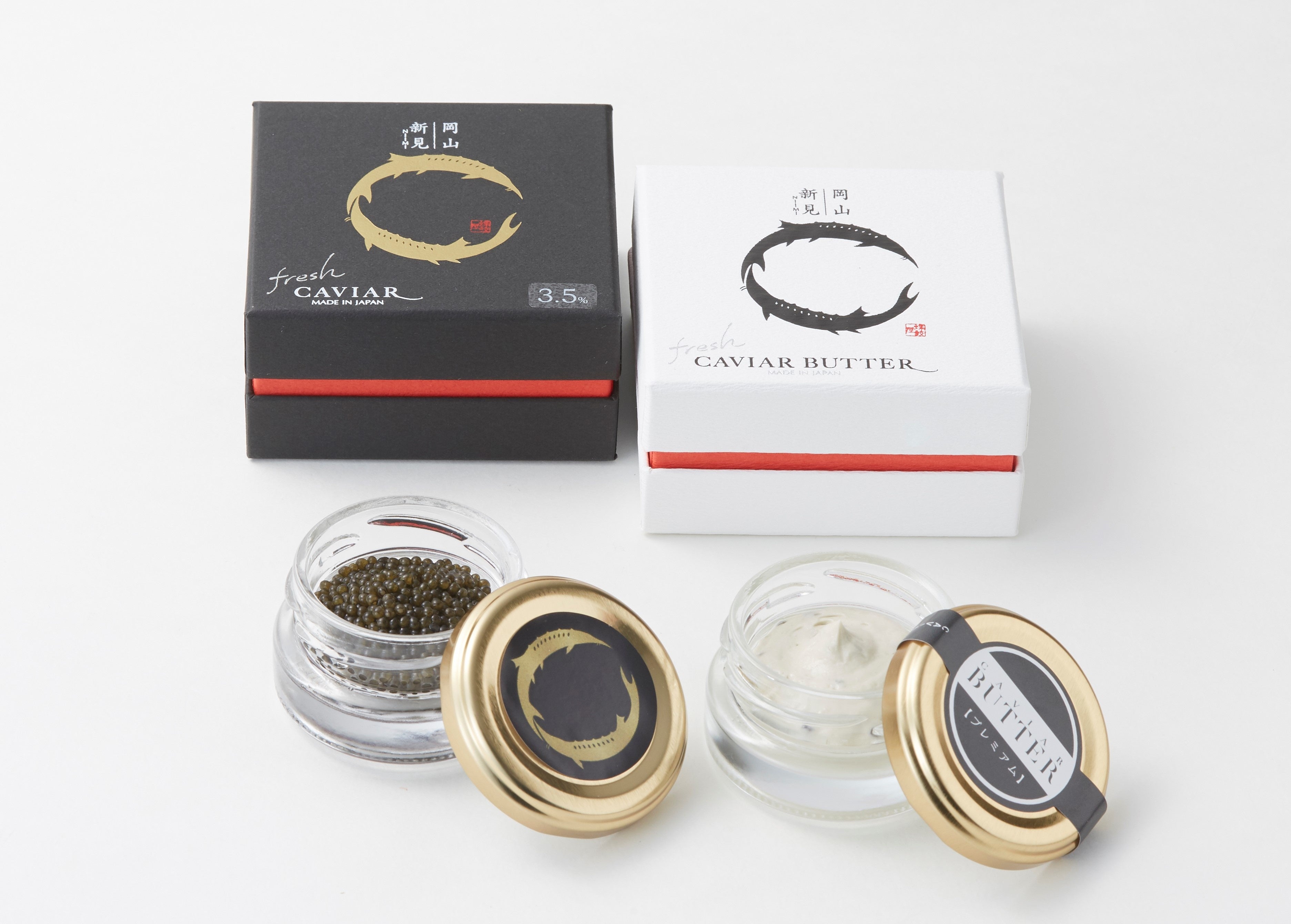 蝶鮫屋 （岡山県） 新見フレッシュキャビア塩分3.5％、 新見キャビアバター （プレミアム）