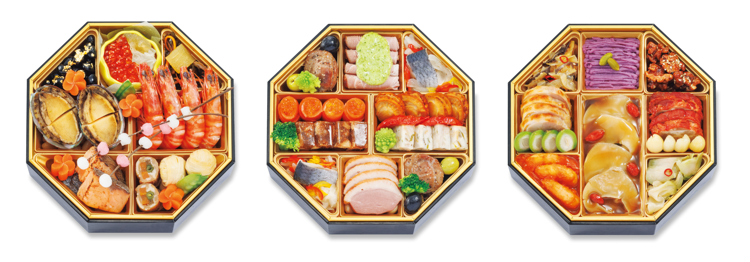 ＜女性シェフ三人の和・洋・中おせち＞  和・洋・中 三段重　29,160円