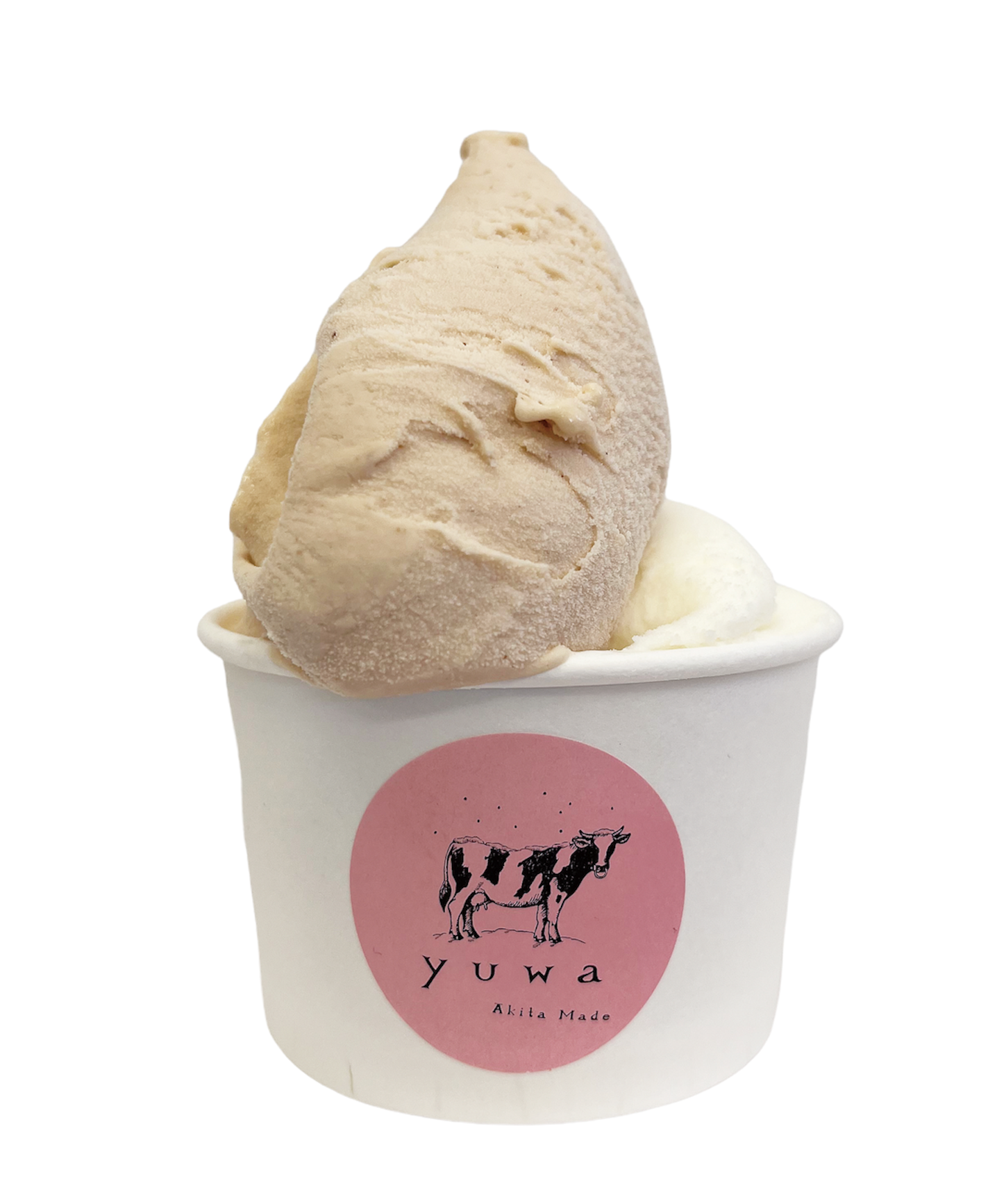 秋田県＜ジェラテリアyuwa＞ジェラートダブル（濃厚モンブラン、秋田県産フレッシュミルク）　511円　※東海地区初出店※濃厚モンブランは当店限定　※実演