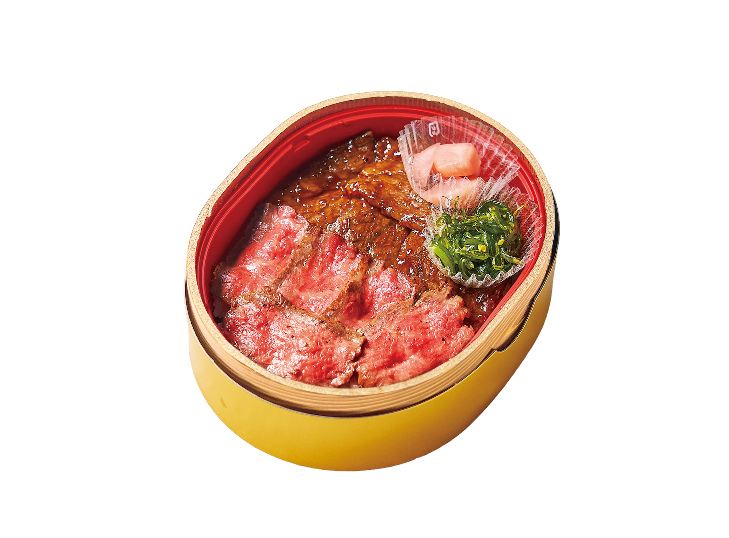 山形県＜米沢　琥珀堂＞米沢牛ステーキ＆カルビ焼肉弁当　2,997円　※各日50折限り　※当店限定　※実演