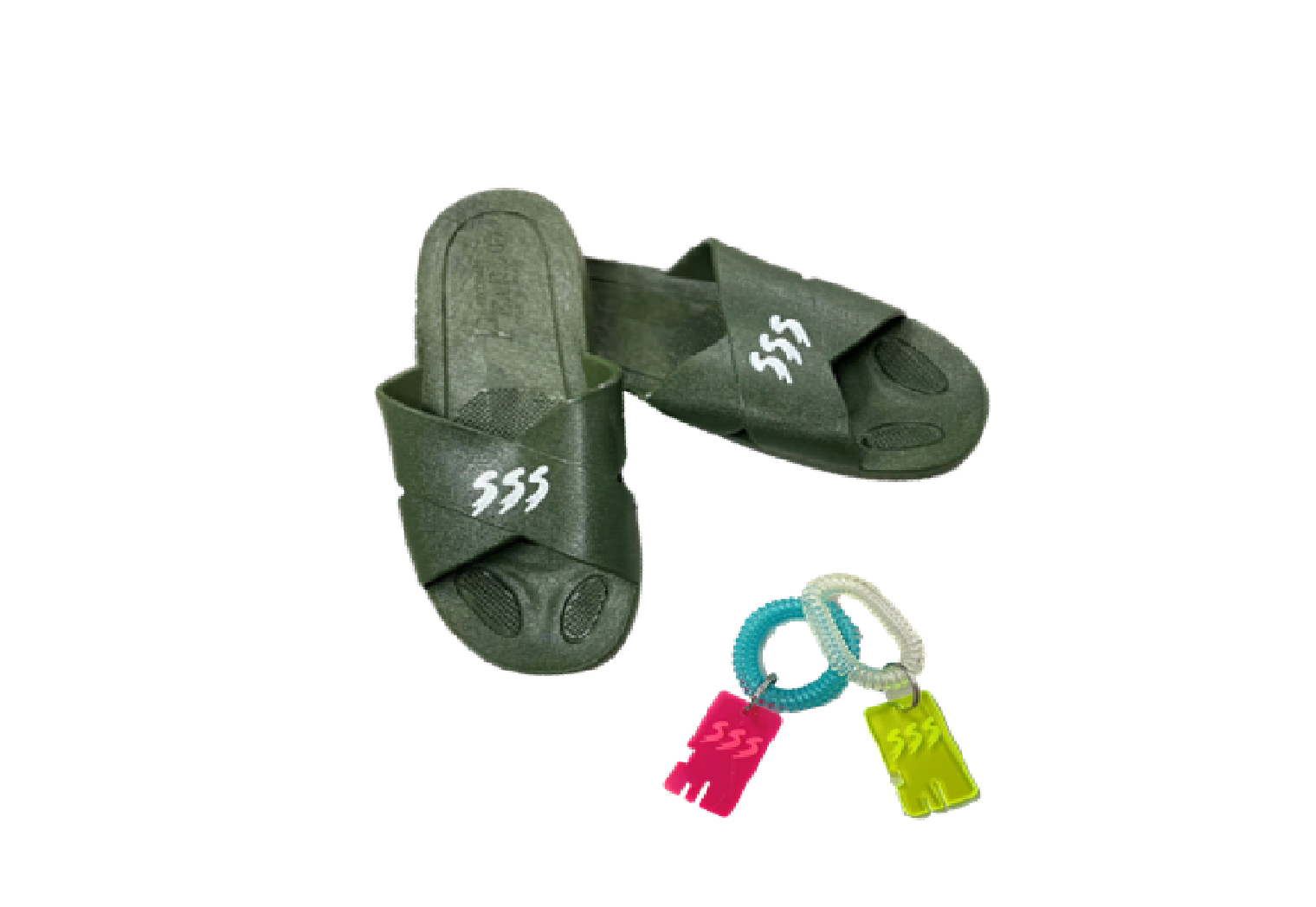 ＜SSS＞SSS サンダル 3,300円 　SSS×Chain&co.銭湯キーブレスレット　 2,000円