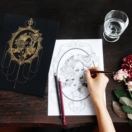 安野モヨコのぬり絵 【ぬり絵12枚、複製原画、特製 オリジナルケース】　7,129円