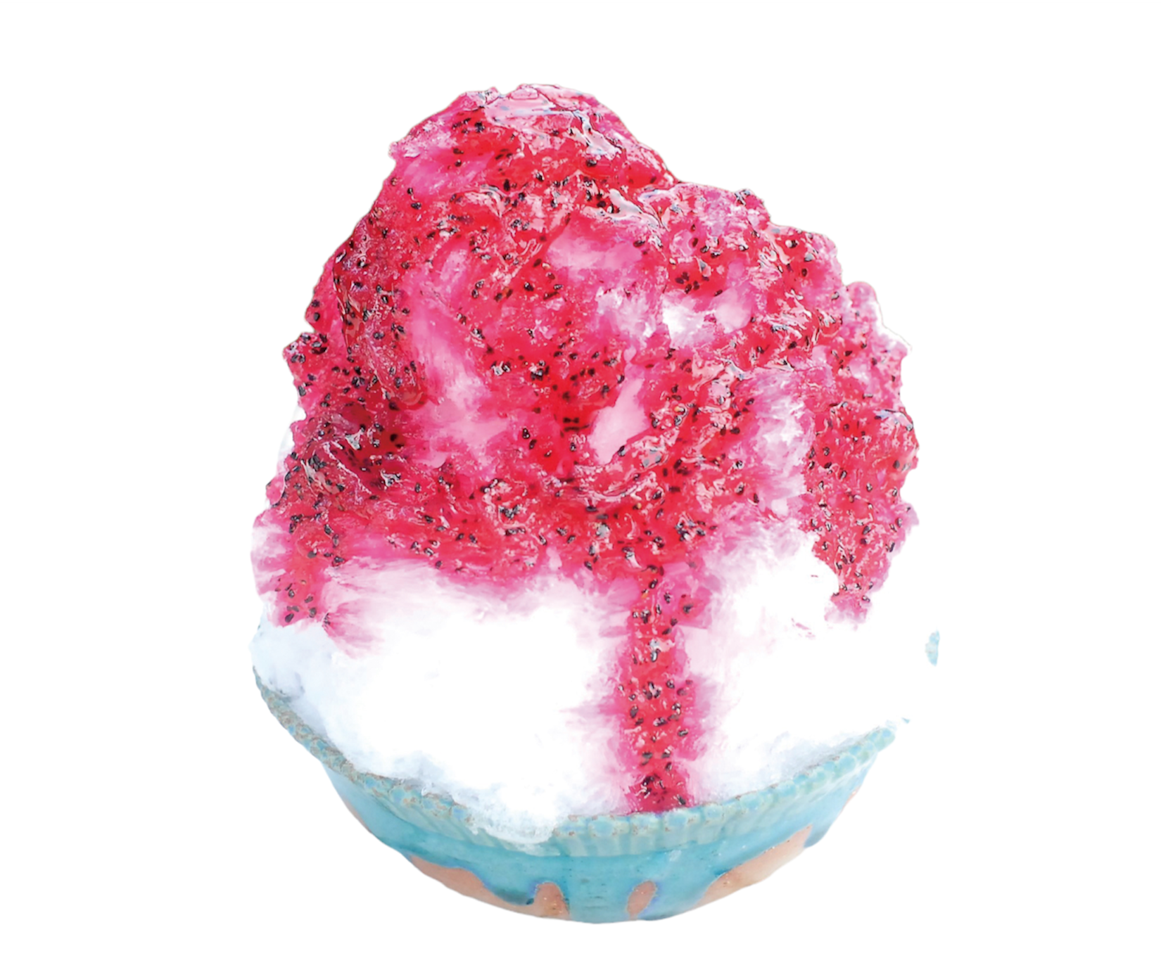 沖縄県＜喫茶ニワトリ＞ ドラゴンフルーツとシークァーサーの かき氷 1,100円　※各日30杯限り