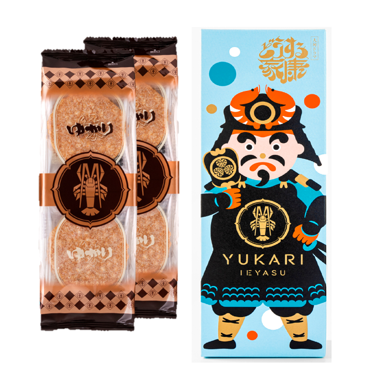 ＜坂角総本舖＞ ゆかり 詰合せ箱 徳川家康 （8枚入×2袋）1,383円 ■地下1階 和菓子売場