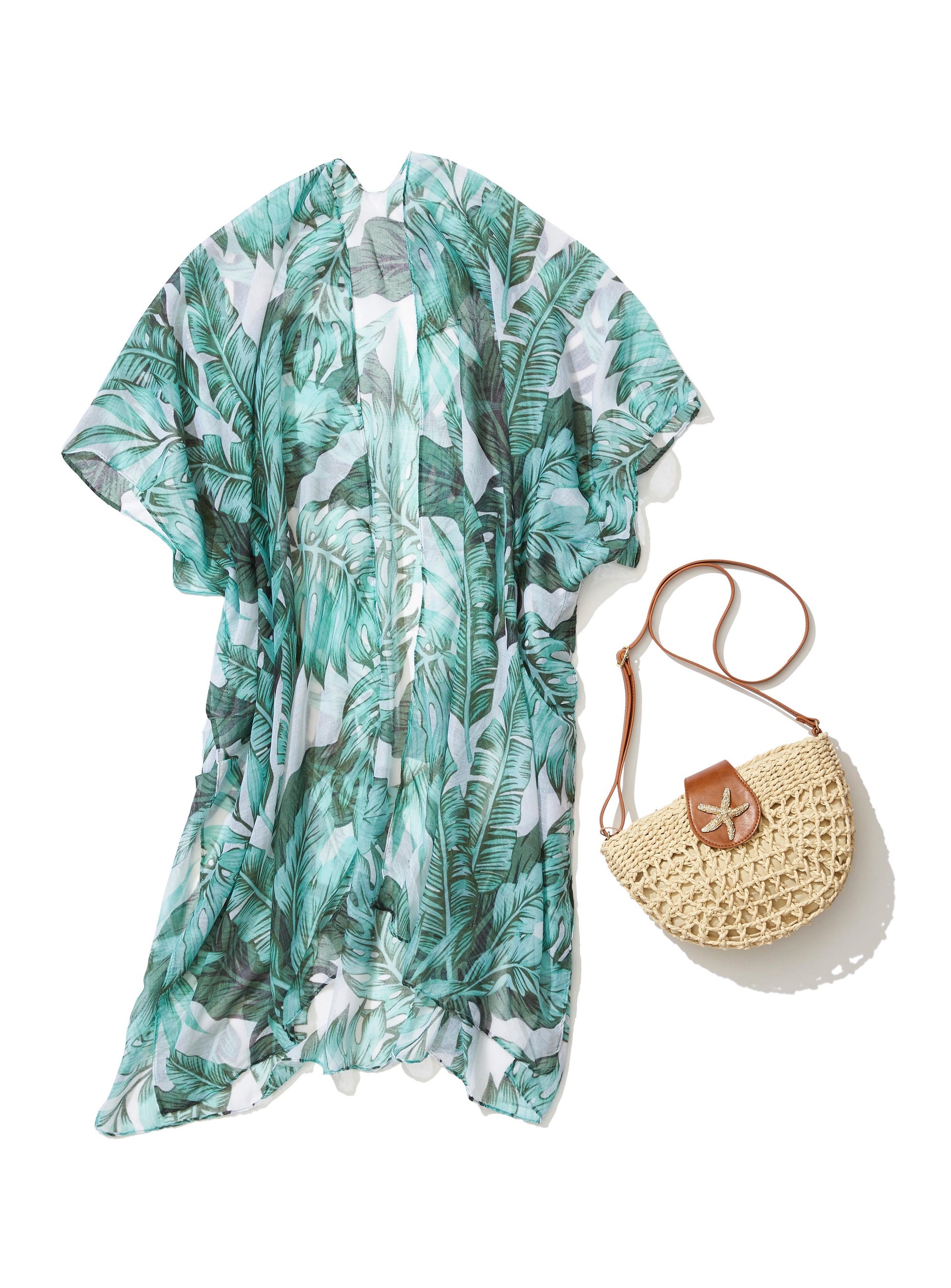 ＜サニーサンデー ビーチ＞&nbsp; キモノスリーブ カバーアップ （フリーサイズ） 7,480円