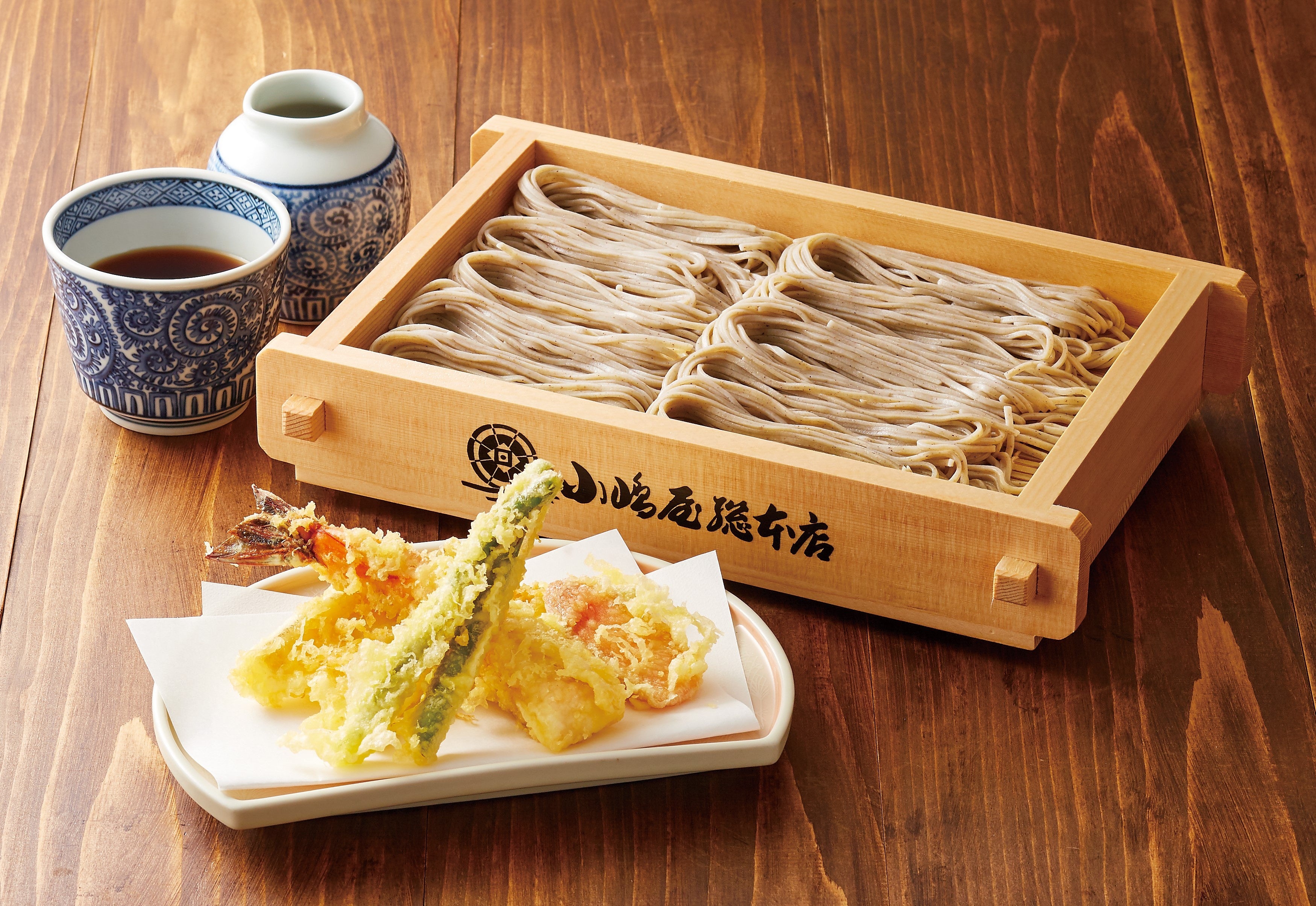 新潟県＜小嶋屋総本店＞海鮮車海老天へぎそば 2,970円 ※各日45食限り