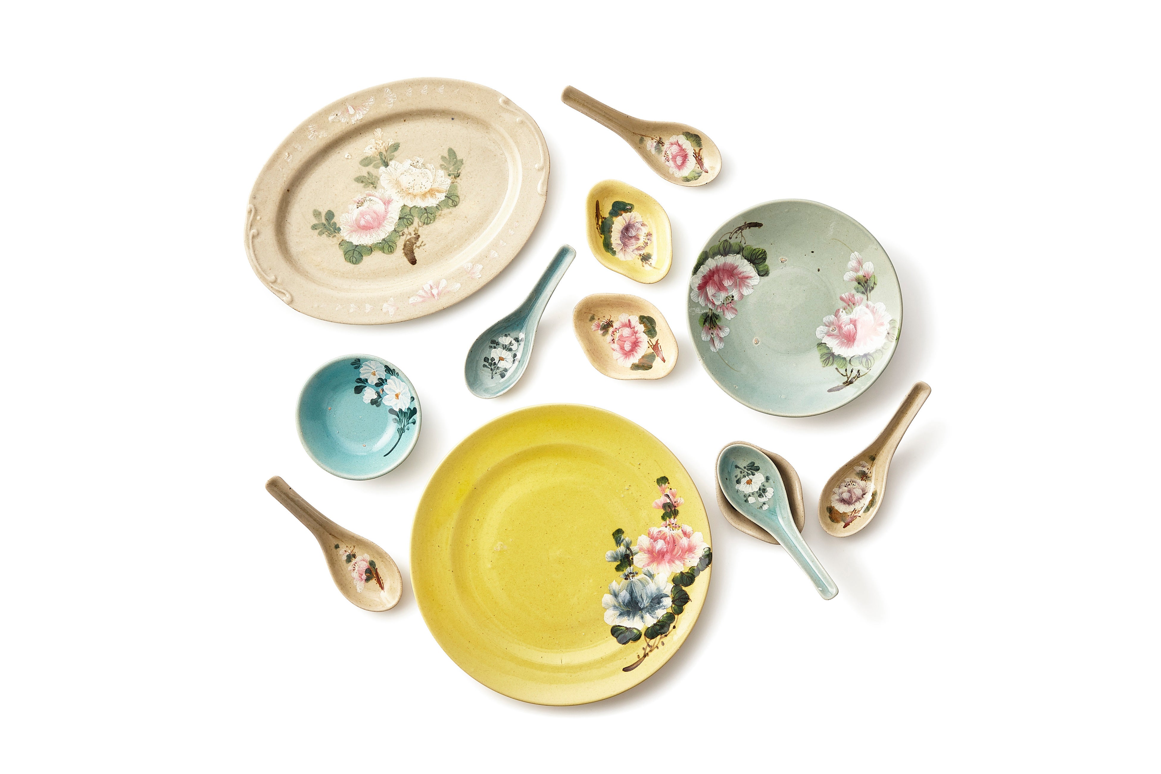 ベトナム＜エンメオ＞ ソンベ焼&nbsp; 皿&nbsp; 各1,980円～ レンゲ 各1,980円～