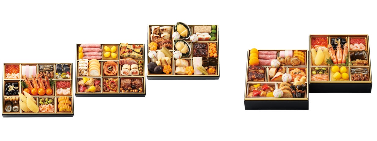 (左)<ジェイアール名古屋タカシマヤ オリジナル>  和・洋 三段重 34,560円(右)<ジェイアール名古屋タカシマヤ オリジナル> 和 二段重 17,280円