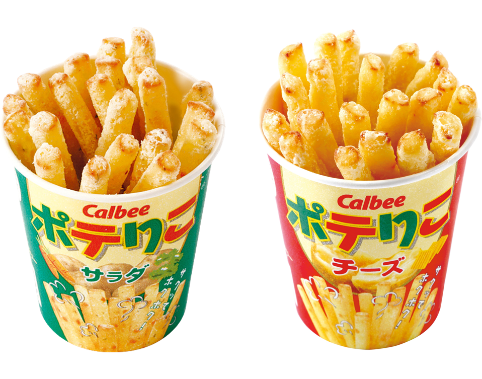 ＜カルビープラス＞左：ポテりこサラダ 右：ポテりこチーズ 各401円