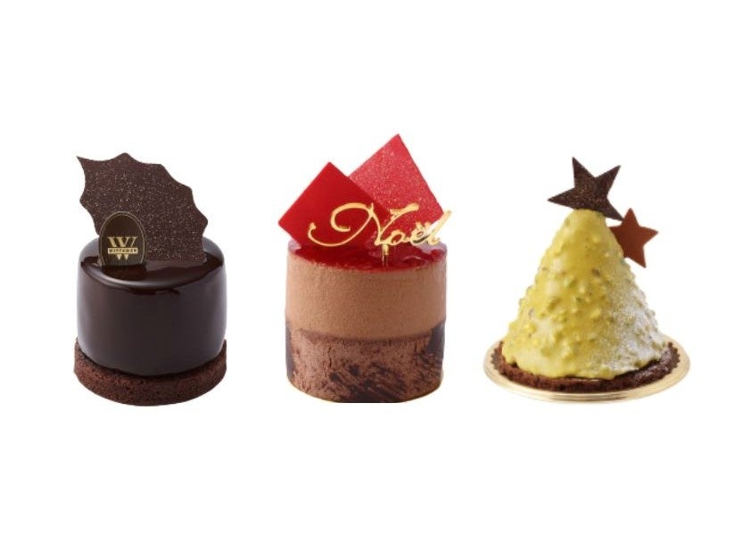 ＜ヴィタメール＞左：ジュール・フェリエ 810円　中：ショコラ・フランボワーズ 810円　右：トゥール・ノエル    810円　■名古屋タカシマヤ地下1階 洋菓子売場 ※①は12月1日（金）～25日（月）、②③は12月15日（金）～25日（月）の販売