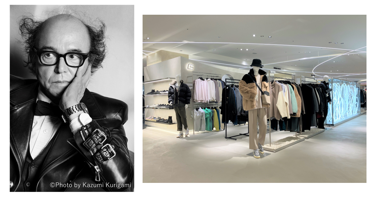 （左）『GQ JAPAN』元編集長 鈴木 正文氏　（右）7階 ＜CSケーススタディ＞ 売場イメージ