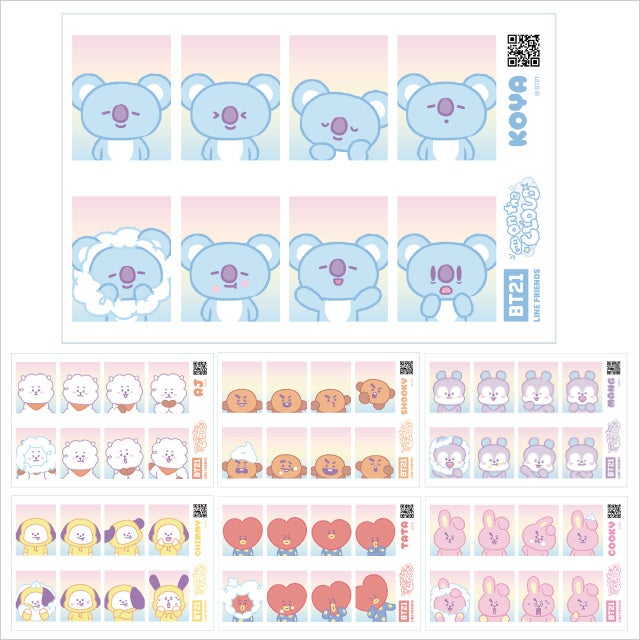 BT21 IDステッカー