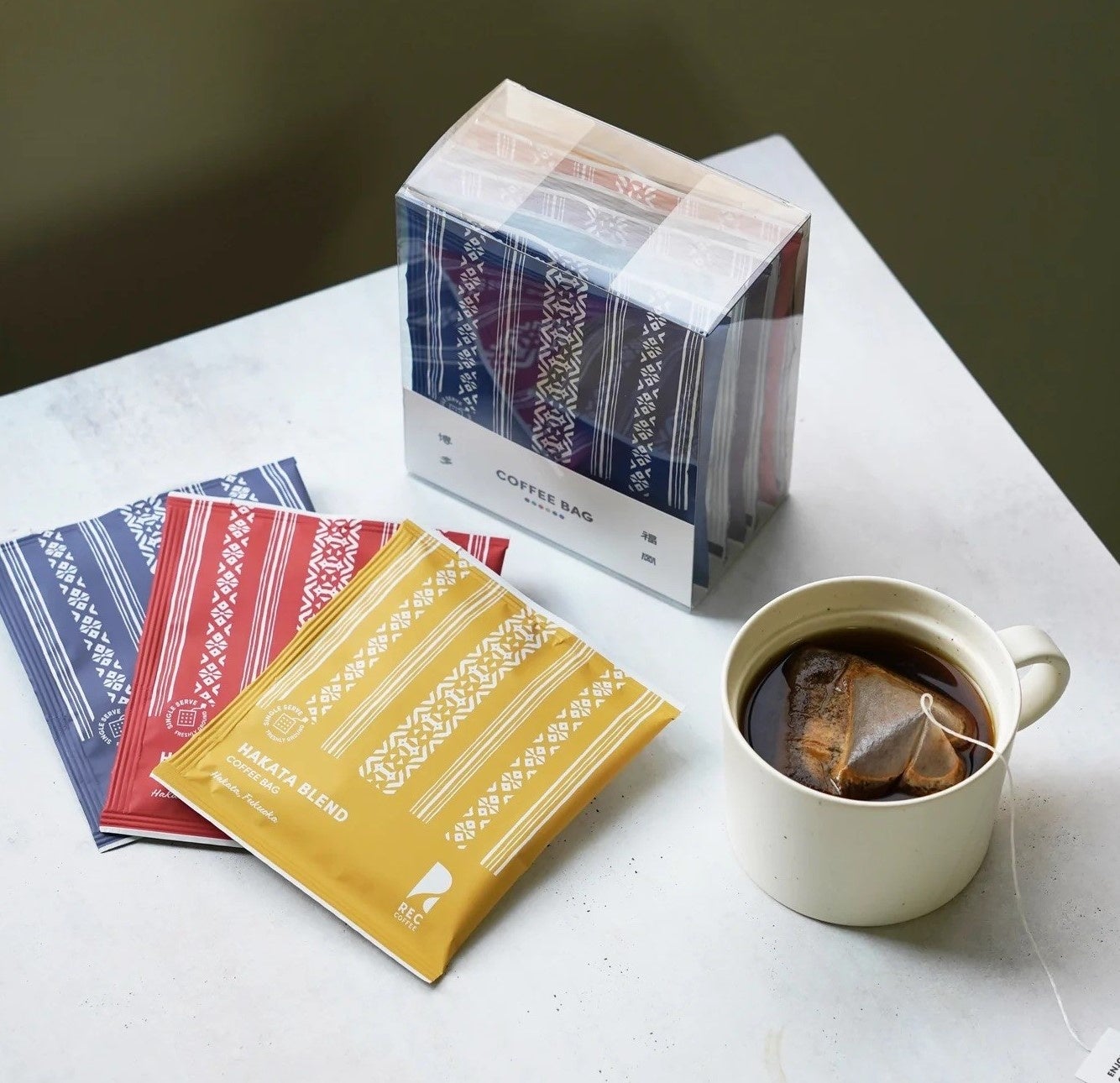 ＜レックコーヒー＞博多織柄コーヒーバッグ（6個入り）1,261円