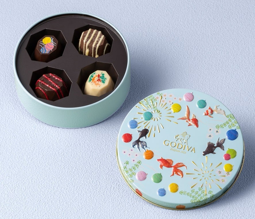 ＜ゴディバ＞&nbsp; ゴディバ サマー コレクション ‐夏まつり‐（4粒入） 1,944円 ■地下1階 洋菓子売場