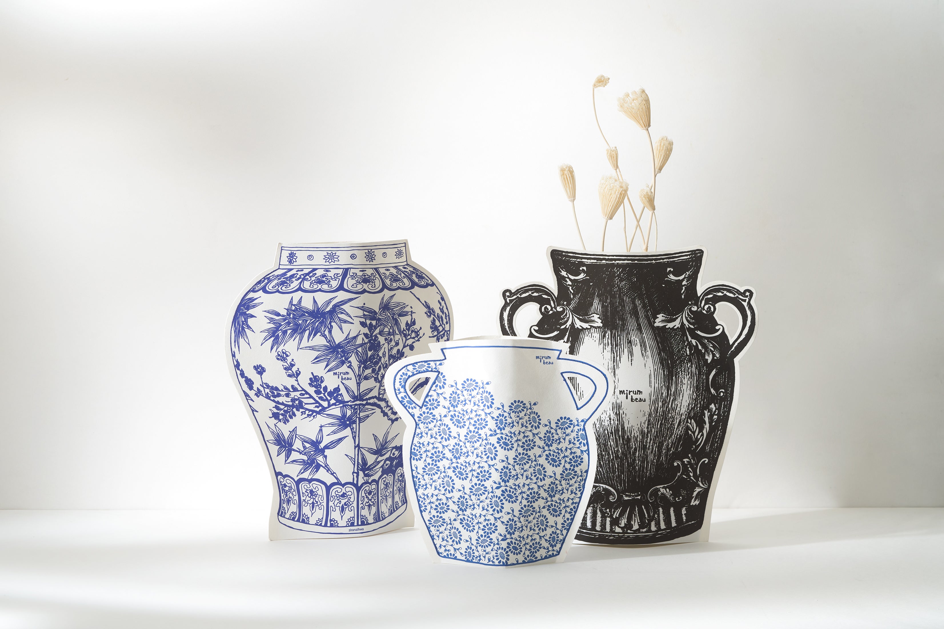 ＜インヤンレスト＞韓紙 割れない花瓶（40×30cm）各3,960円 ※計40点限り