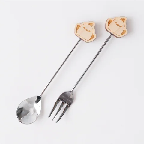 ぴよりんデザートスプーン＆フォークセット 1,400円