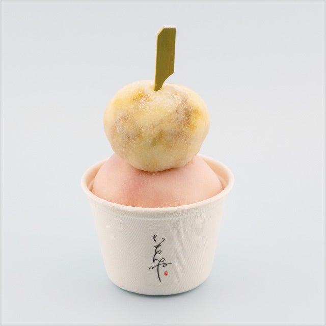 <イモンネ>ジェラ餅2段 濃白桃×濃ほし芋(1個)1,200円