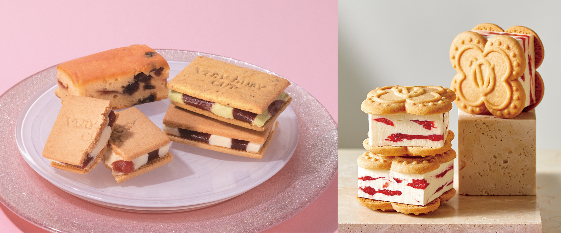 いちご缶 名古屋スペシャル（1缶／いちごミルクサンド・いちごピスタサンド各2個、いちごチーズケーキ１個）2,160円＜各日100缶限り＞※お一人さま3点限り、いちごバターサンド（3個入）1,620円＜各日96箱限り＞※お一人さま3点限り