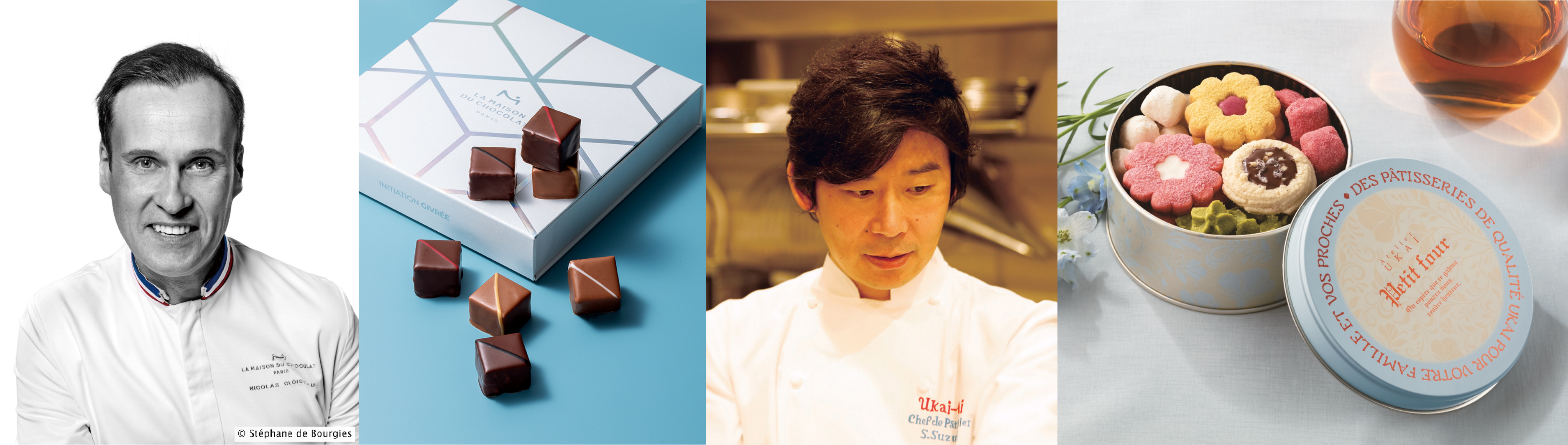 ＜ラ・メゾン・デュ・ショコラ＞イニシアシオン ジヴレ (16粒入) 6,966円、＜アトリエうかい＞フールセック・プティフルール缶 （1缶）2,001円