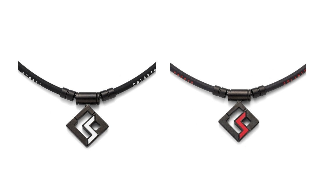 ＜コラントッテ＞コラントッテSPORTS PRO マグチタンネックレス SG160(ホワイト／レッド) 各29,700円 ■10階 ゴルフウェア売場