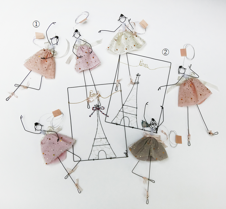 ＜アストリッド・ルコルニュ＞ ①バレリーナ 各7,700円　 ②セネット 　各6,930円