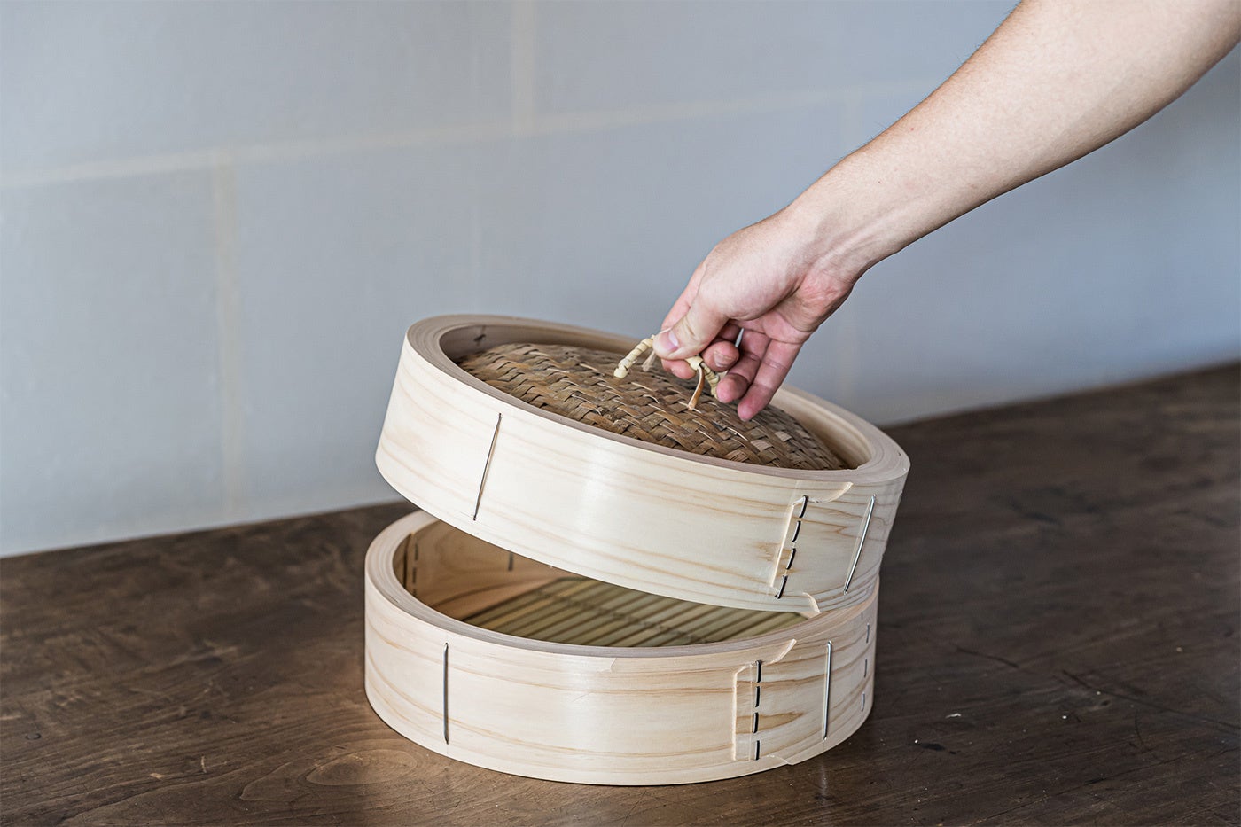 ＜曲物工房清水＞ 中華セイロ24㎝身 11,220円 中華セイロ24㎝蓋 12,320円 ※9月4日（水）～6日（金）の販売