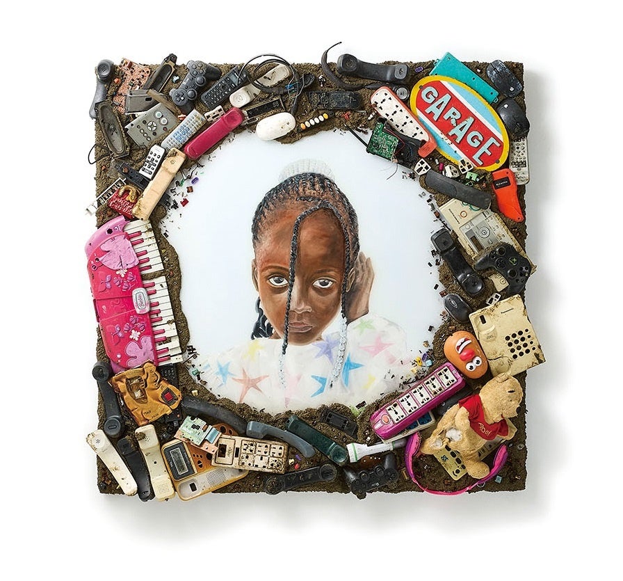 真実の湖『Can you hear me?』(117×117㎝)