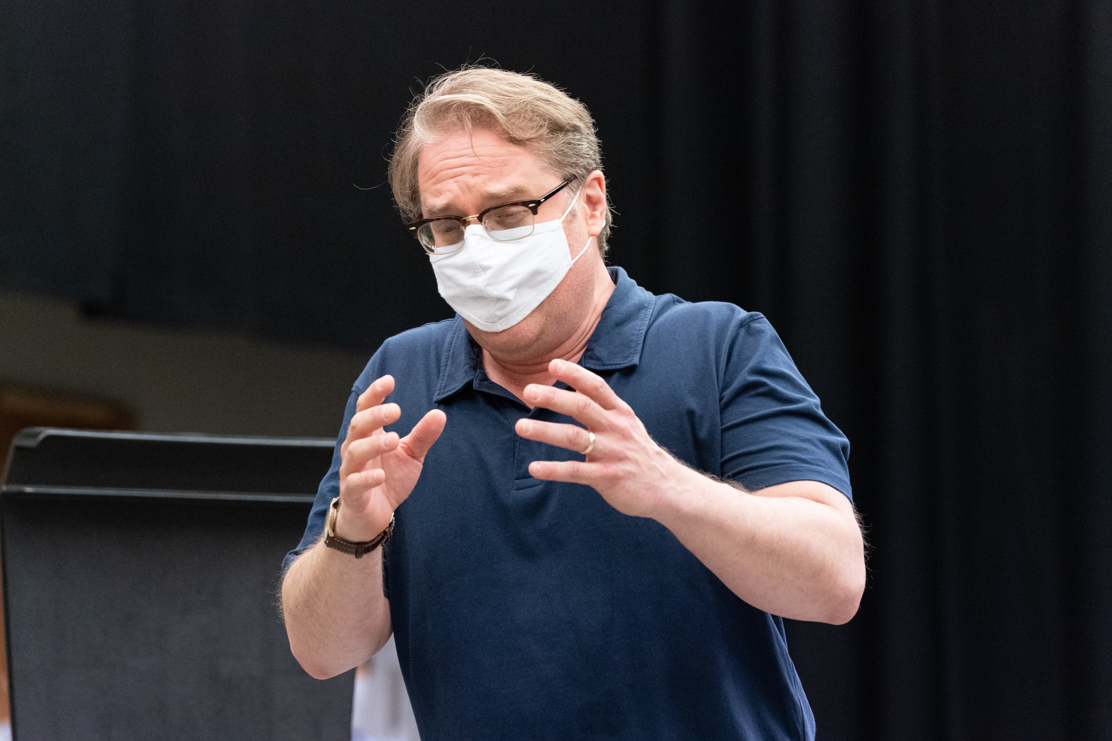 ローレンス・ザッゾ　『オルフェオとエウリディーチェ』リハーサルより