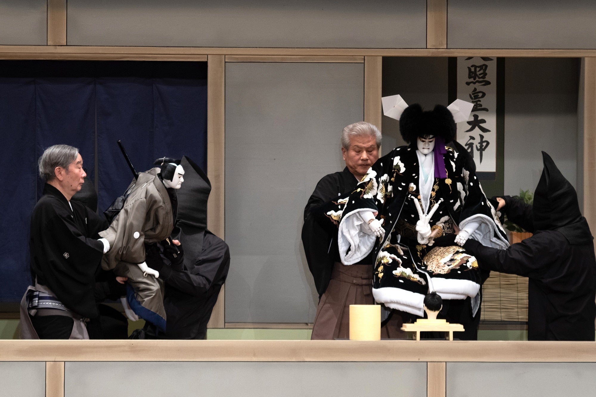 文楽<4>松王丸と源蔵 文楽4松王丸と源蔵