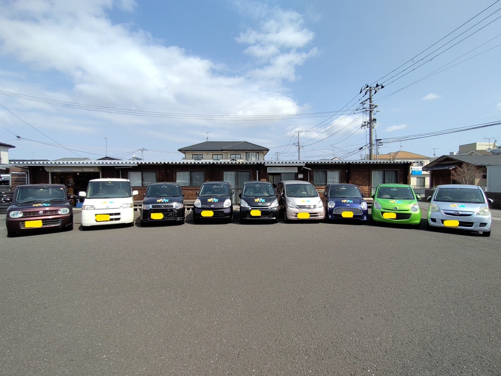 9台の軽乗用車