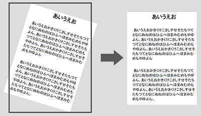 文書画像の自動補正のイメージ
