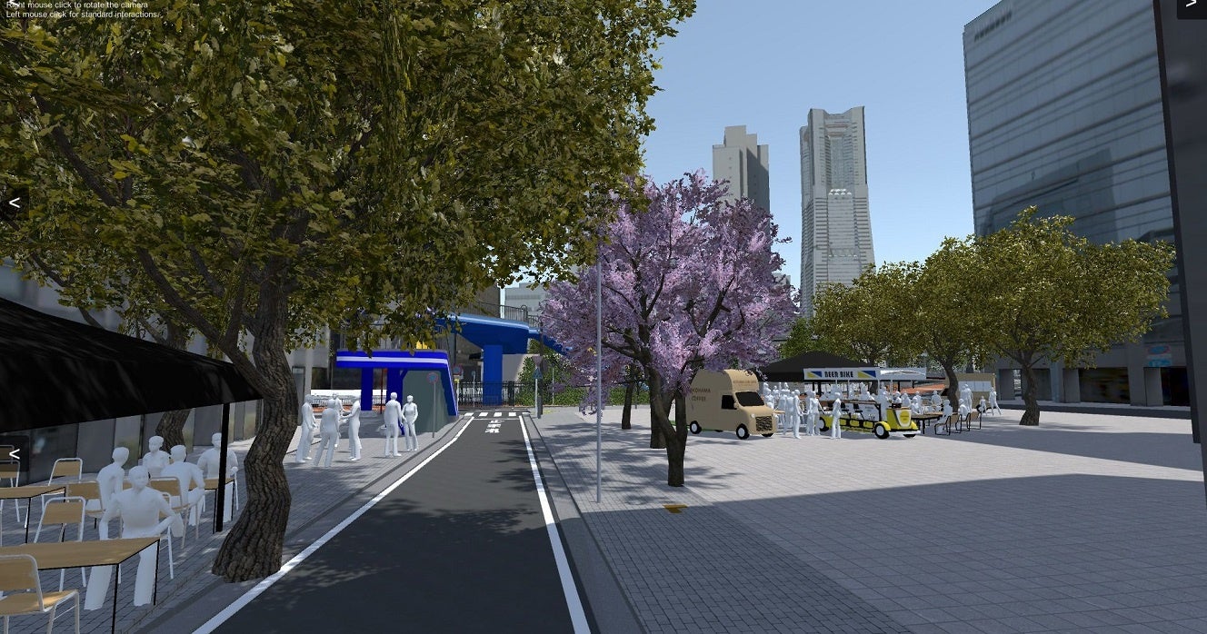 参加者によるアイデア1:ビルの場所を広場として活用