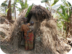 土の壺を作りわずかなお金を得るため一日一食も多い