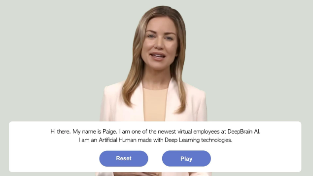 ＜AIアバターを利用したコミュニケーション画面の例＞