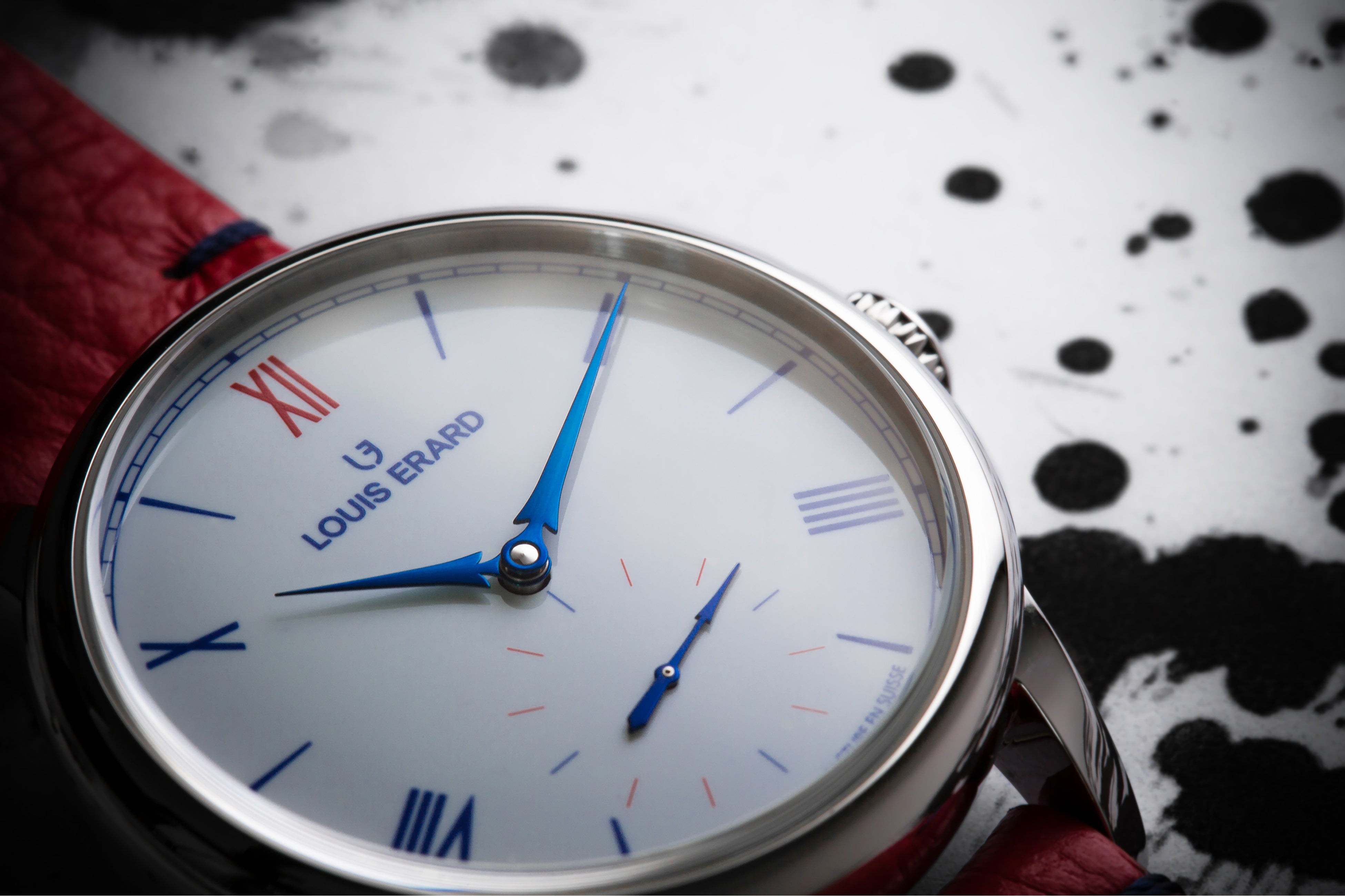 スイス製アンティーク アルプス 本物！ スイスエナメルのルース 世界限定999本アルプスの花崗岩から削りだされたタイムピース