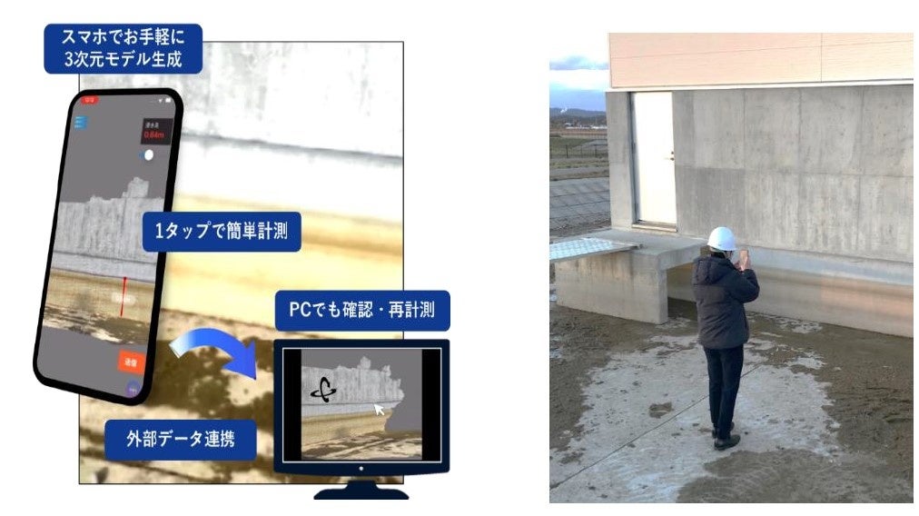 図3 スマホアプリでの測定風景・イメージ