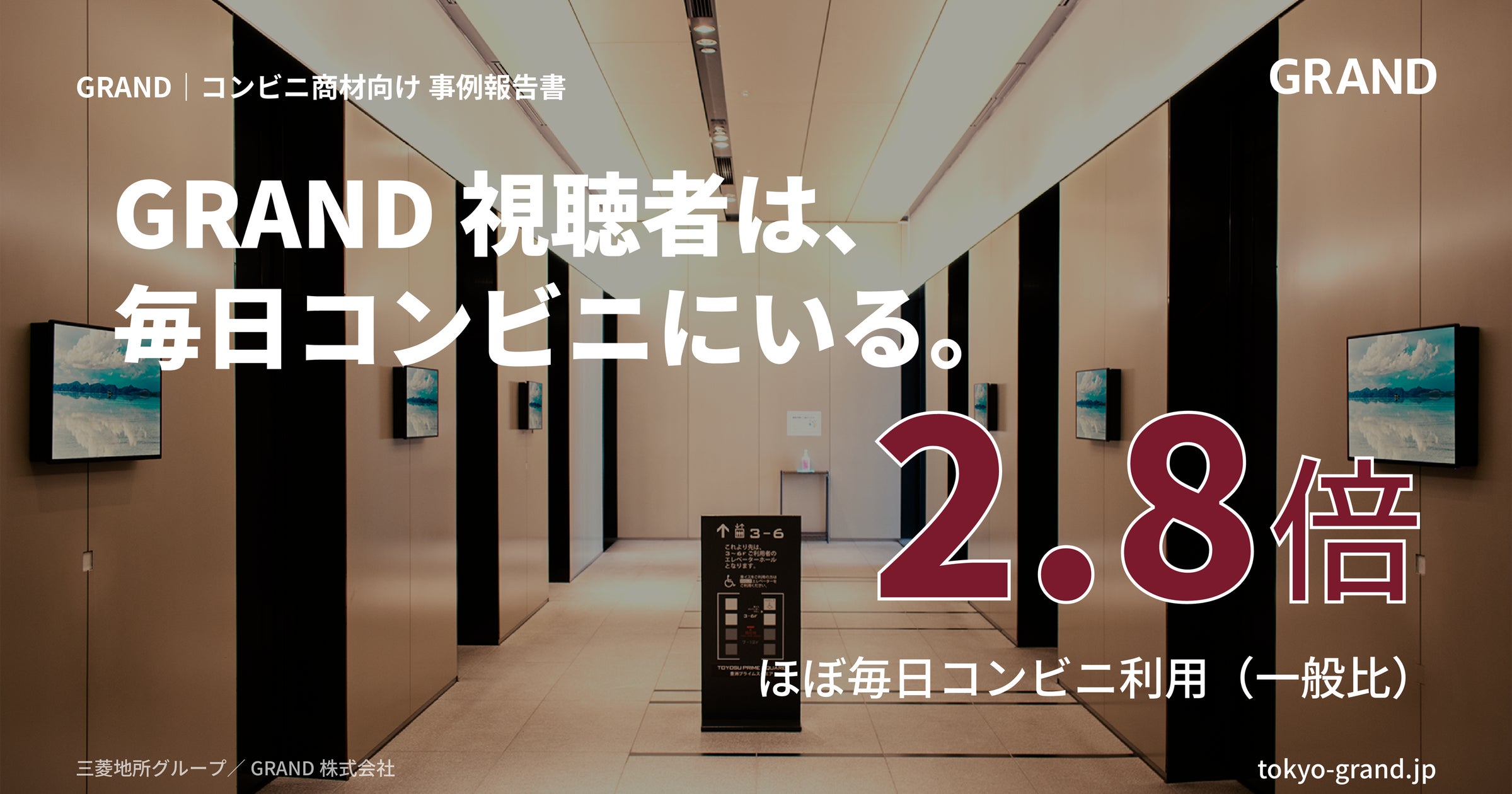 ほぼ毎日コンビニに通う層が一般の2.8倍--GRAND視聴者は『コンビニ常連層』が高密度、食品・飲料の実証13事例で視聴者認知は平均約8割・行動喚起85.7%